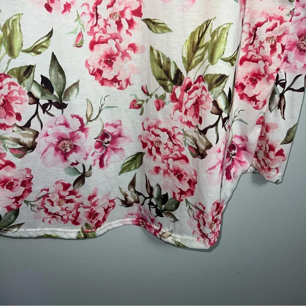 &Show me your mumu open front long cardigan flowers rose peonies floral pink o/s - Picture 7 of 7